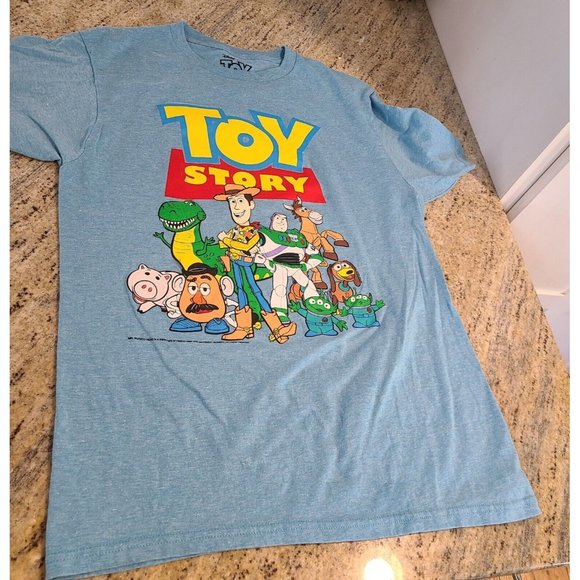 Disney Pixar Size M TOY STORY LOGO & CHARACTERS T-SHIRT Woody Slinko Alien Buzz - Picture 11 of 12